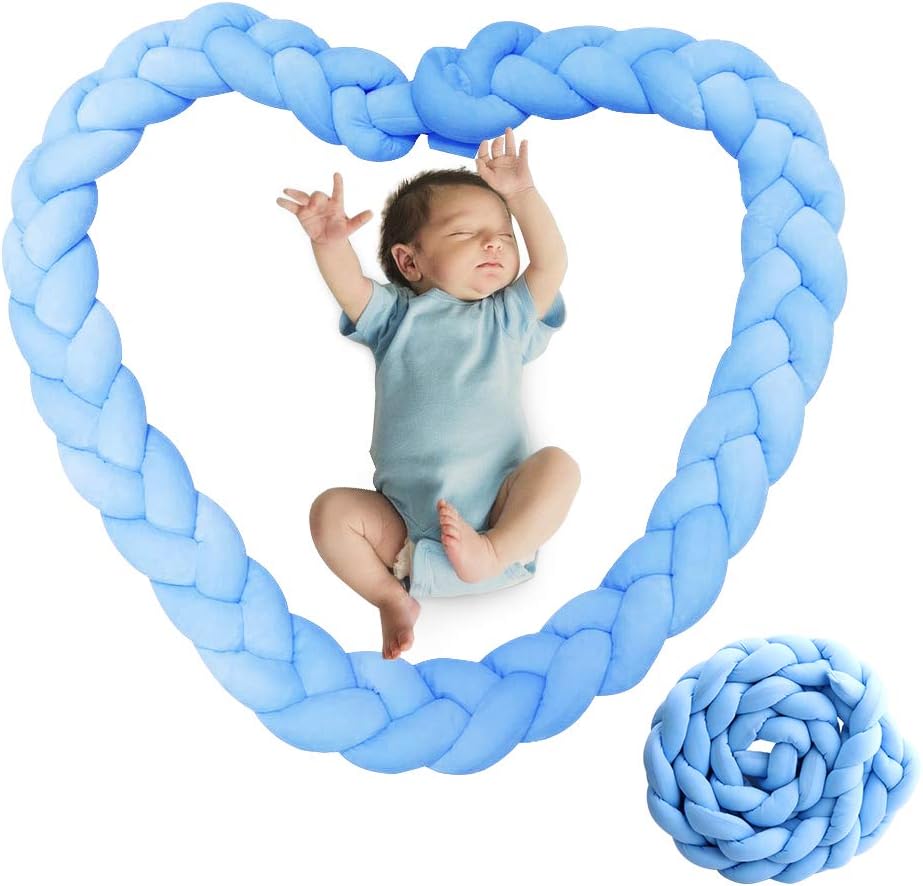 Sporgo Tresse Pour Berceau De Bebe 2m Lit Bebe Tresse Serpent Coussin Protection De Tete De Protecteur De Bord De Lit De Lit De Bebe Pour Le Lit De Bebe Decoration Pour Le L Tours