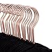 Juvale 50 Pack Black Velvet Hangers - Non Slip Hangers with Rose Gold Hooks and Accessory Bar - Thin Hangers - Non Slip Hangers, Black, 17.5 x 9.2 x 0.2 Inches