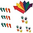 GSi Spot Markers Non-Toxic Non-Slip for Kids Education and Preschool classroom Kindergarten Learning activity with hand feet and arrow markers