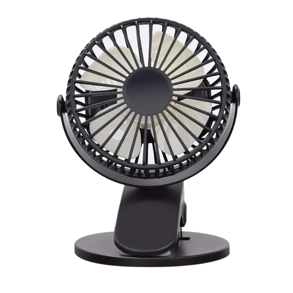 Portable Desk Mini Fan,MKLEKYY Charging Desk Fan,ClipOn Standing Dual Use Fan