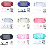 Full Housing Shell Case Cover with Button Set for PSP 1000 1001 Series Replacement (Gold)