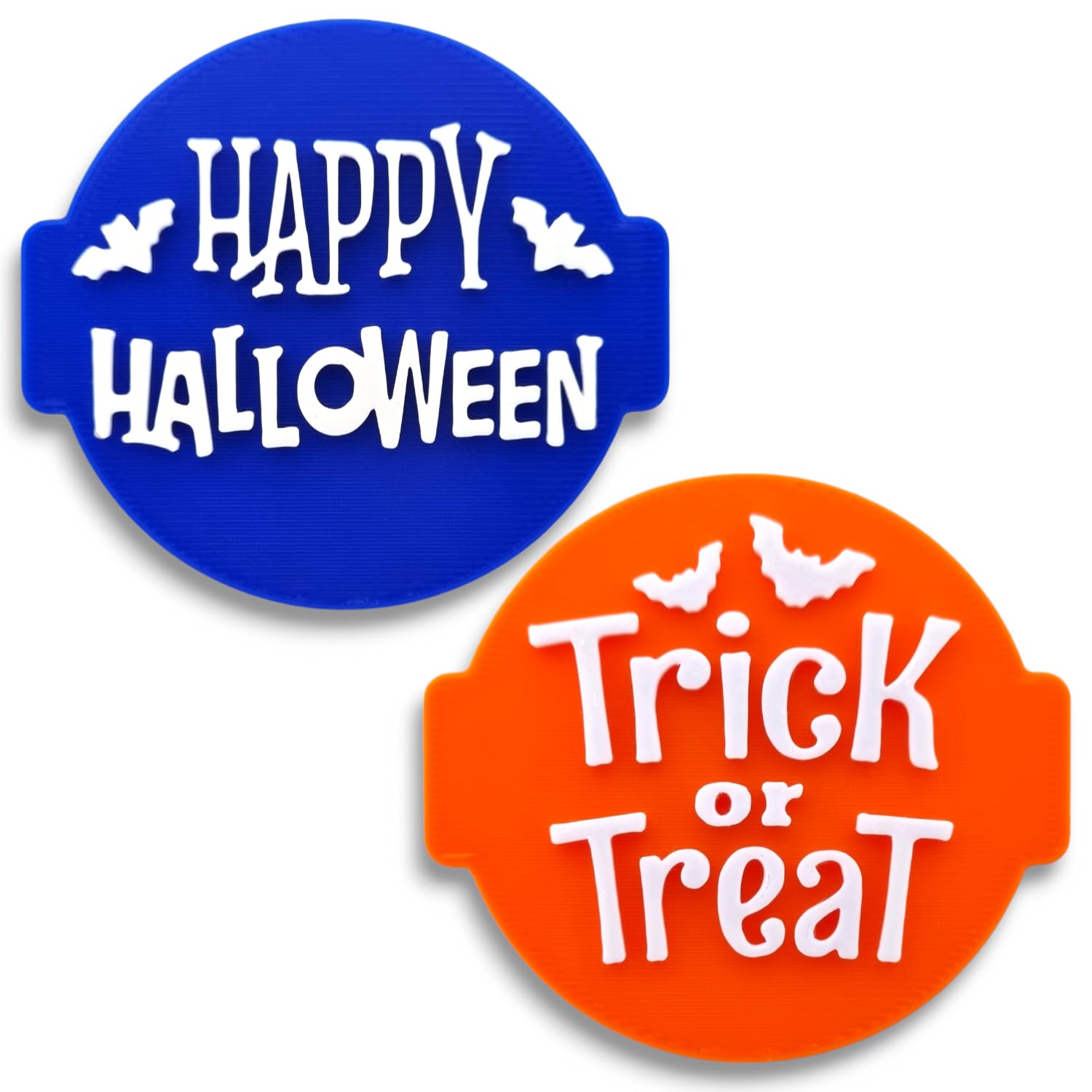Happy Halloween and Trick or Treat (Set of 2 Stamps) - Embosser/Stamp for Fondant, Icing, Cupcake, Cake, Decoration