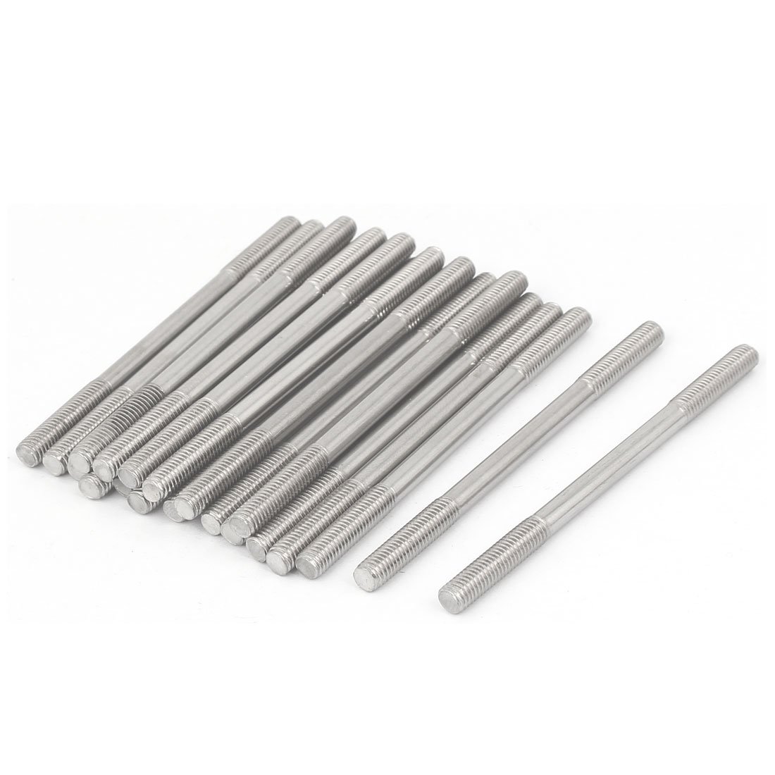 Sourcingmap M5x80mm 304 Stainless Steel Double End Threaded Stud Screw Bolt 20pcs