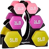Amazon Basics Neoprene Dumbbell Hand Weights for Exercise and Muscle Toning