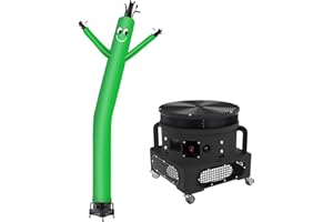 MOUNTO 20ft Air Inflatable Tube Guy Puppet Dancing Man with 1HP Blower Complete Set, 20-Feet 18Inch (Green)