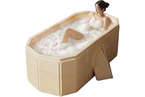 Foldable Bathtub for Adult 59'in Foldable Collapsible tub Portable Bathtub for Bathroom Folding SPA Tub for Shower Stall, Ide