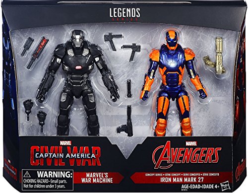 Marvel Legends 6 Inch Captain America: Civil War Action Figure Set (War Machine and Iron Man Mark 27)