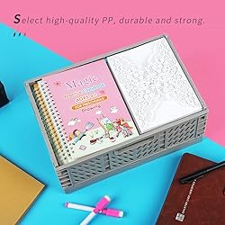 2-Pack Plastic Baskets for Shelf