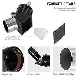 NEEWER 1.25in 45 Degree Prism Diagonal for Correct