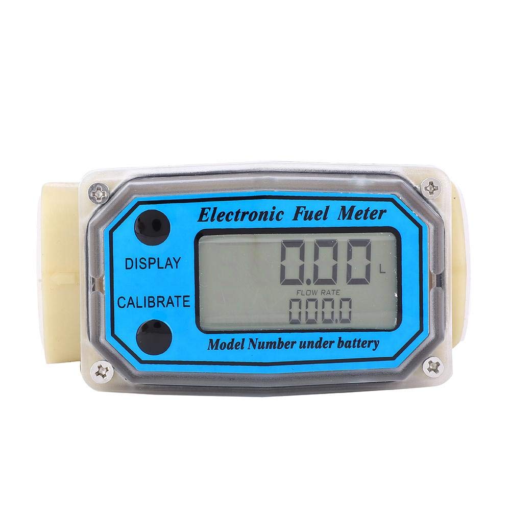 1″ Digital Turbine Flow Meter, Gas Oil Fuel Flowmeter,Pump Flow Meter Diesel Fuel Diesel Kerosene Line Pipe Counter for Chemicals Water etc