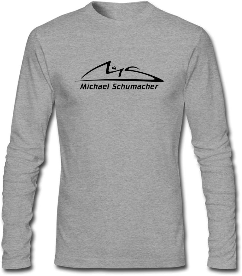VEBLEN Men's Michael Schumacher F1 Long Sleeve Cotton T Shirt