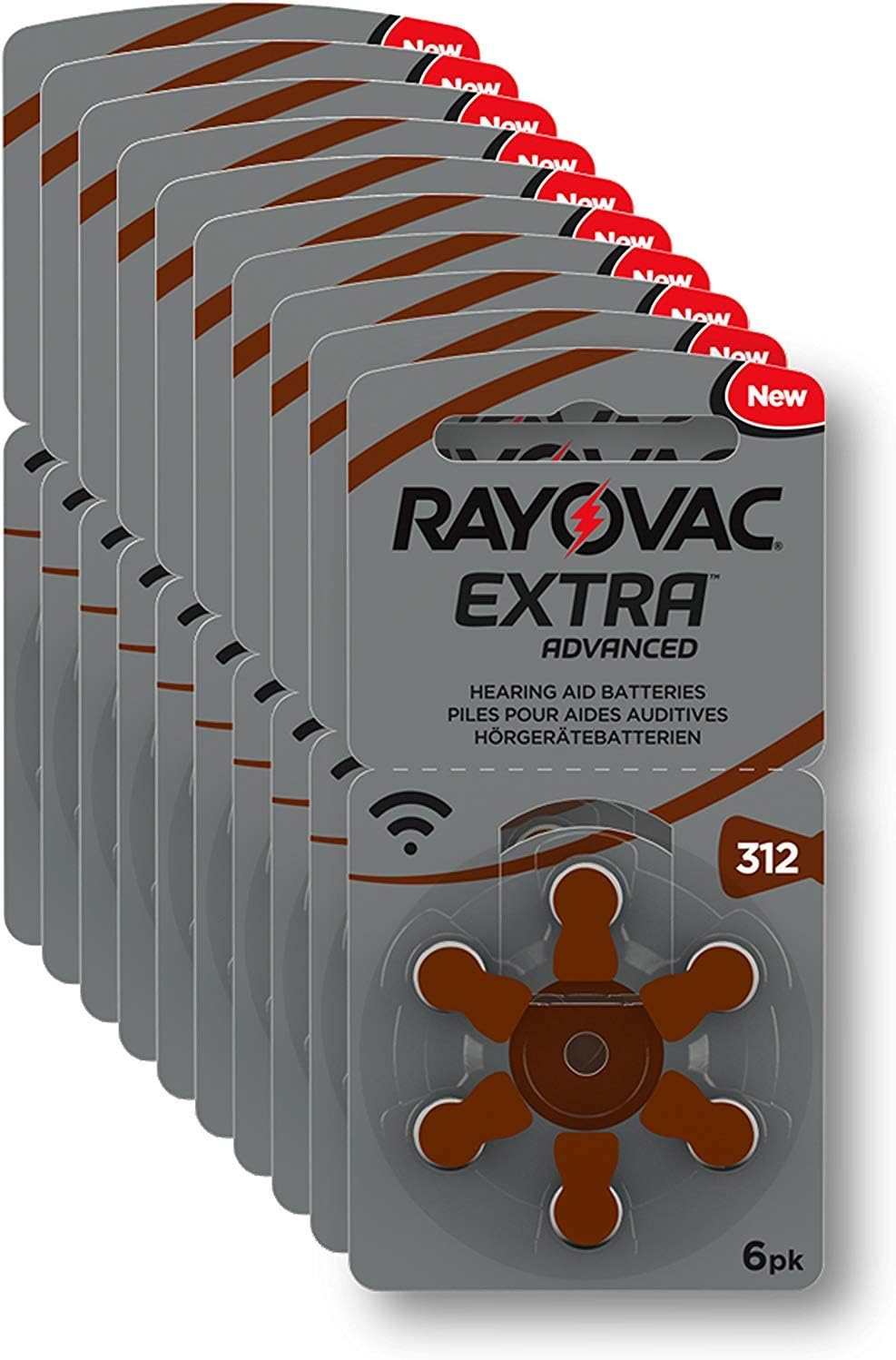 Rayovac Hearing Aid Battery, Size 312 (60 Batteries): Health & Personal Care