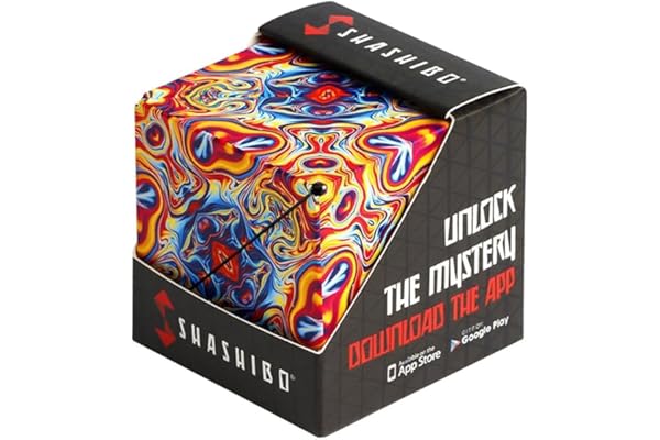 SHASHIBO Shape Shifting Box - Award-Winning, Patented Fidget Cube w/ 36 Rare Earth Magnets - Transforms Into Over 70 Shapes, Download Fun in Motion Toys Mobile App (Original Series - Spaced Out)