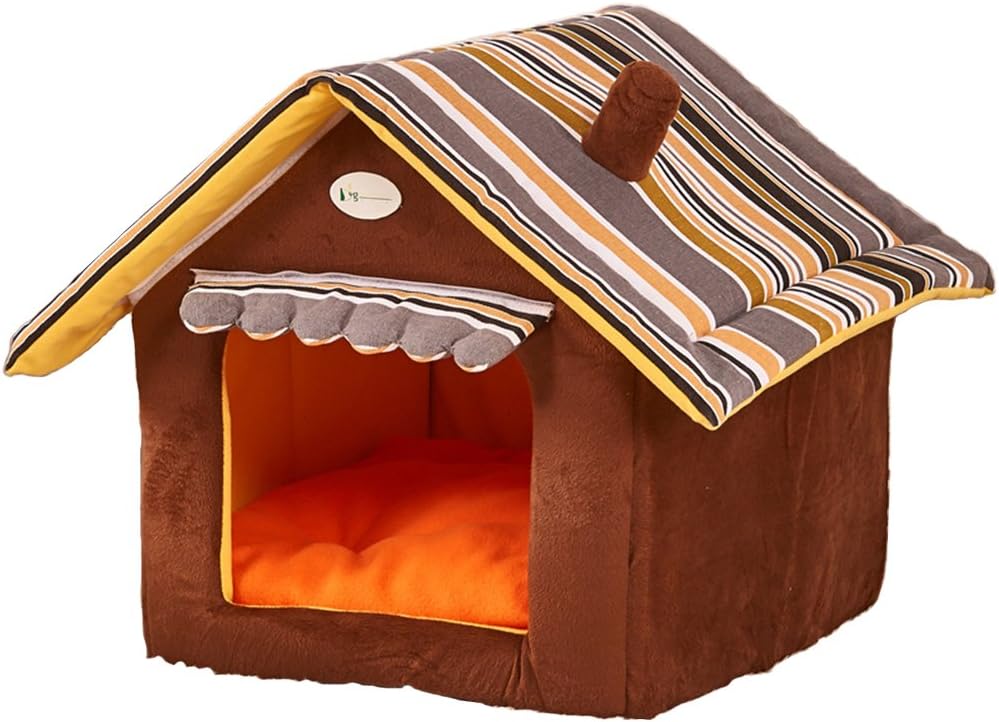 Ruinika House Shape Cozy Sleeping Kennel Dog House Pet Bed Removable and Washable Shelter House