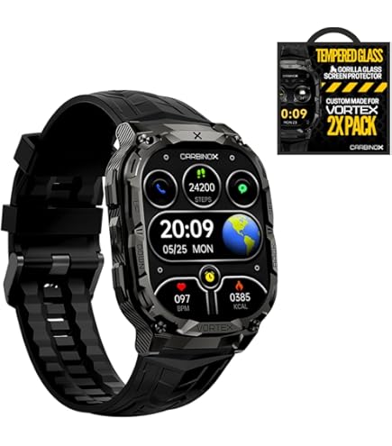 Amazon.com: CARBINOX Vortex Smart Watch with Metal Band 22 mm