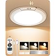 Rechargeable LED Motion Sensor Ceiling Light with Remote, Wireless Ceiling Light Battery Operated, Magnetic Motion Sensor Light Cordless, 3CCT, Dimmable for Shower Closet Stairs Garage Pantry Hallway