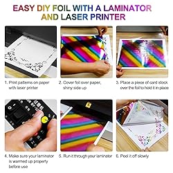 50 Sheets Toner Reactive Foil Sheet for Crafts