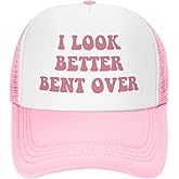 You Find It Offensive? I Find It Funny Trucker Hats for Women Pink Men Funny Slogan Pink Hats for Men