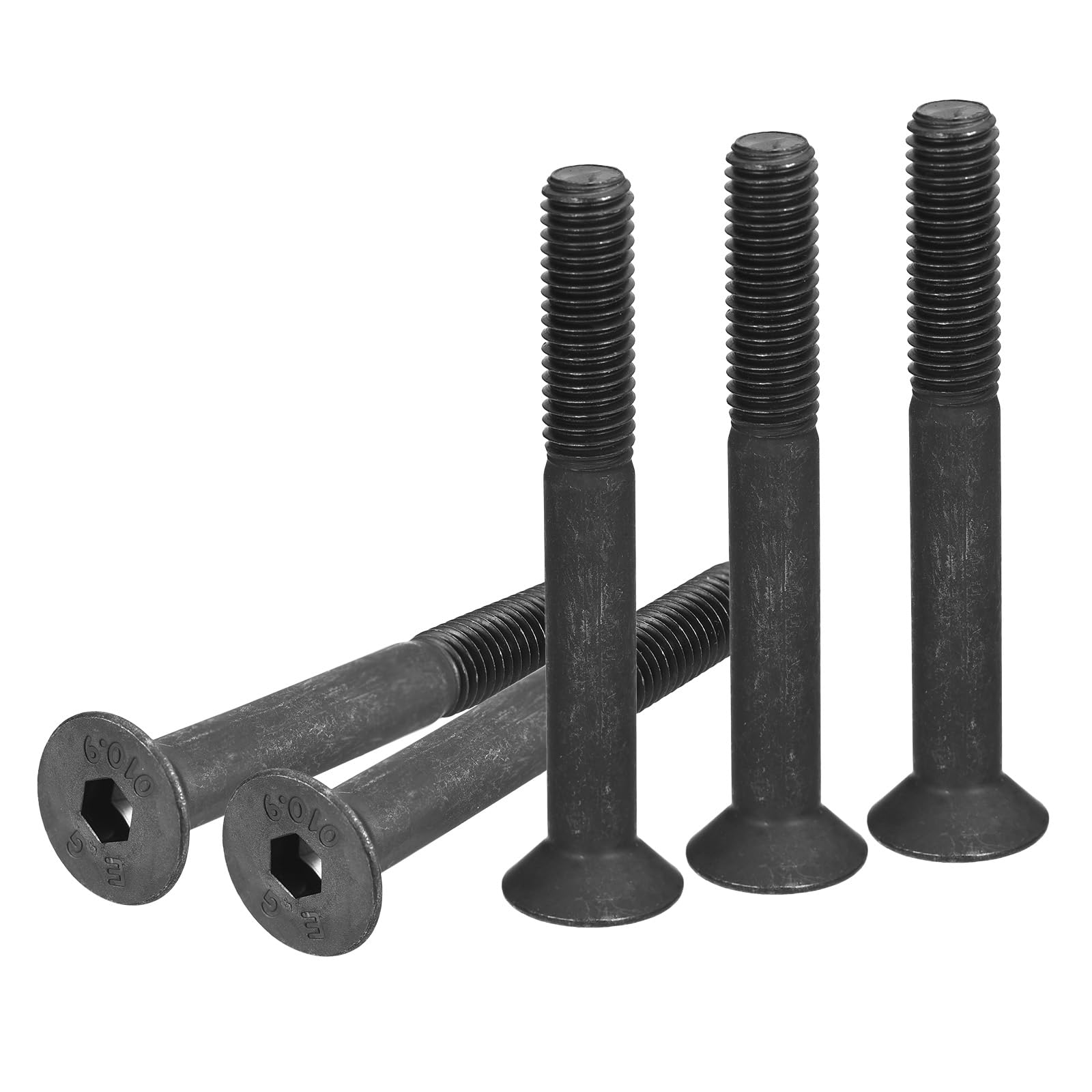 DTGN M8-1.25x65mm Flat Head Socket Cap Screws, 10 Pack Hex Socket Flat Head Screws Carbon Steel Black Oxide, Full Thread, Countersunk Bolts — image 1
