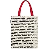 Out of Print Literary and Book-Themed Canvas Tote Carrying Bag for Book Lovers, Readers, and Bibliophiles