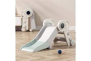 Rorland Completely Foldable Freestanding Slide for Toddlers Physical Activities, Portable for Indoor or Outdoor, Easy Assembly and Fold up, Ideal Gift for Kids and Preschoolers Aging 2 to 6 Years Old