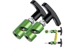 COLUCK Hood Strut Clamp Spark Plug Caliper 2-in-1 Tool with Brass Tip, and Car Hood Prop Rod Tool Strut Clamp, 14mm Spark Plug Gap Tool, Hood Lift Support Clip, Car Hood Clamp for Car Hood Holder Green