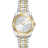 Bulova Men's Classic Two-Tone Stainless Steel 3-Hand Date Quartz Watch, 38mm Style: 98H18