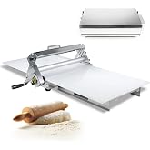 Commercial Dough Sheeter, Reversible Puff Pastry and Fondant Sheeter, Manual Sheeter, Adjustable Thickness from 0 to 25 mm, Foldable Sheeter for Bakeries and Pastries Model400