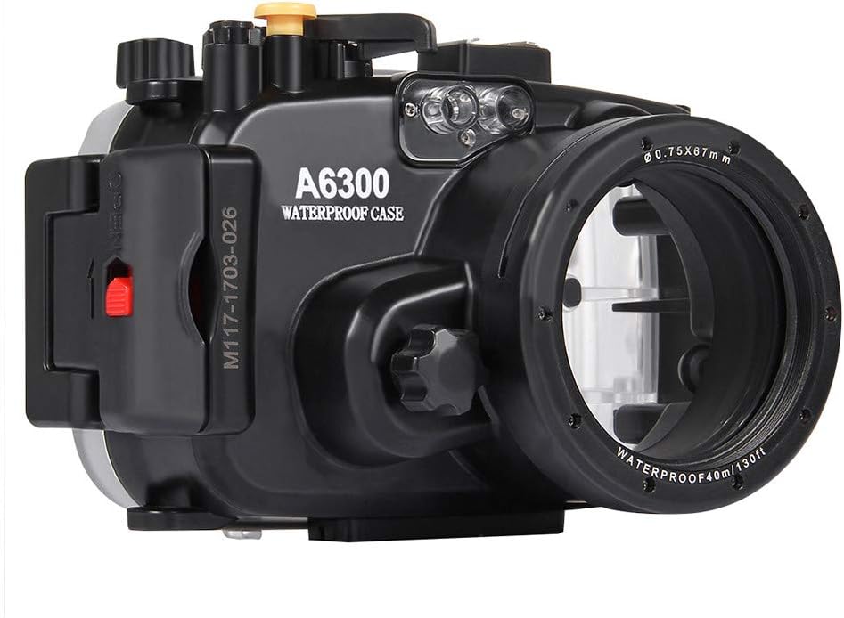 HSKB Waterproof Camera Case for Sony A6300 Waterproof Protective Cove Shell Diving 40M Underwater Camera Bag