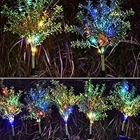 Fasclot Solar Light Outdoor Waterproof Multicolor Path 15 LED Branch Tree Garden Landscape Night Lamp for Home Design Decoration Lawn,Pathway,Yard,Driveway,Step and Walkway