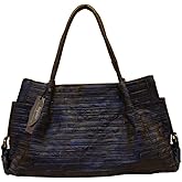 Women’s Multicolor Boston Bag Genuine Leather Colorful Large Tote Handbag Purse