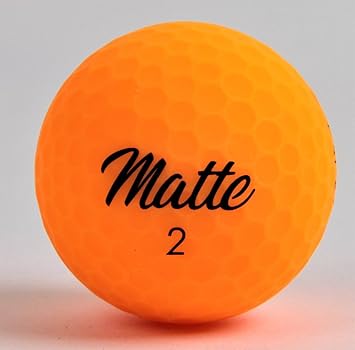 Amazon わけあり アウトレット 3ピース ビビッド マット カラー ゴルフ ボール Matte 6球入 オレンジ Mega Golf メガゴルフ ゴルフボール
