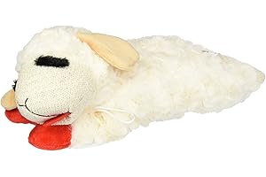MultiPet Lambchop Plush Dog Toy 10" with Squeaker Type:Lambchop Size:Pack of 2, for all breed sizes