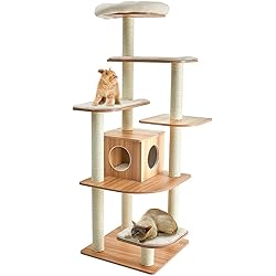 Tangkula Tall Cat Tree, 69-Inch Modern Cat Tower