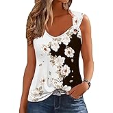 ETCYY NEW Womens Tank Tops 2025 Summer T Shirts V Neck Sleeveless Casual Loose Blouses