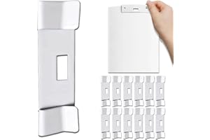Vertical Blind Repair Tabs, 12-Pack, White, 4.8 x 1.3 cm Metal Vane Savers for Replacement Slats
