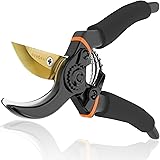 Premium Bypass Pruning Shears for your Garden - Heavy-Duty, Ultra Sharp Pruners w/Soft Cushion Grip Handle Made with Japanese