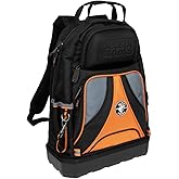 Klein Tools 55421BP-14 Tool Backpack, Heavy Duty Tradesman Pro Tool Bag Organizer with 39 Pockets, Molded Bottom