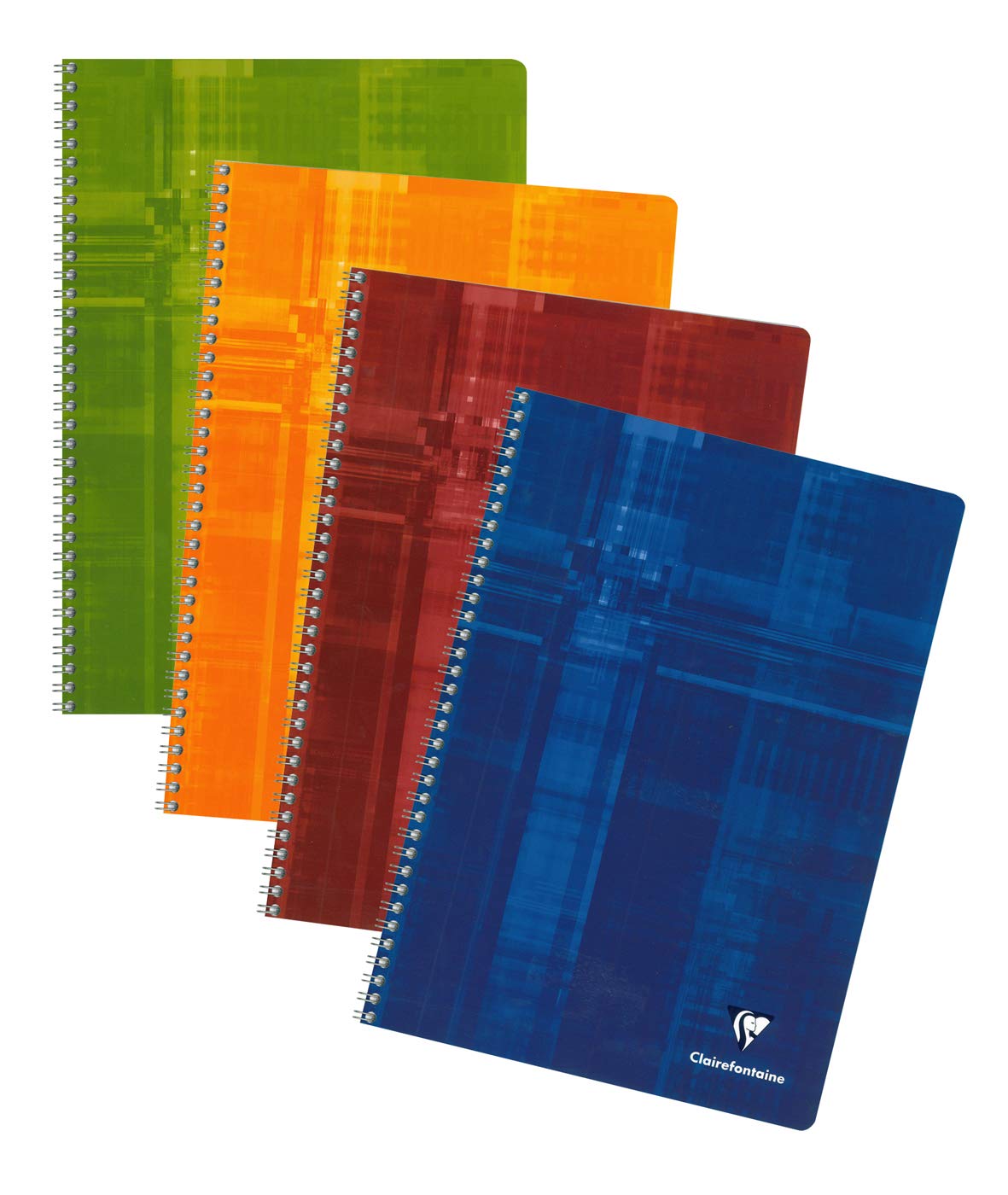 Clairefontaine Wirebound Notebooks, A4, Squared, 90g, 50 Sheets - Assorted Colours, Pack of 10