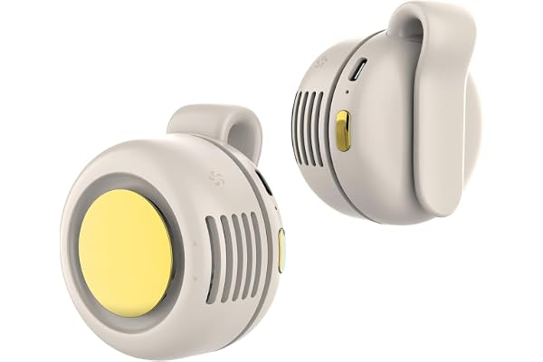 Portable Silent Mini Clip Fan, Mini Whirlwind Fan for Waist Clip Fan, Rechargeable 3 Speeds Hands-Free Neck Fan, Suitable for