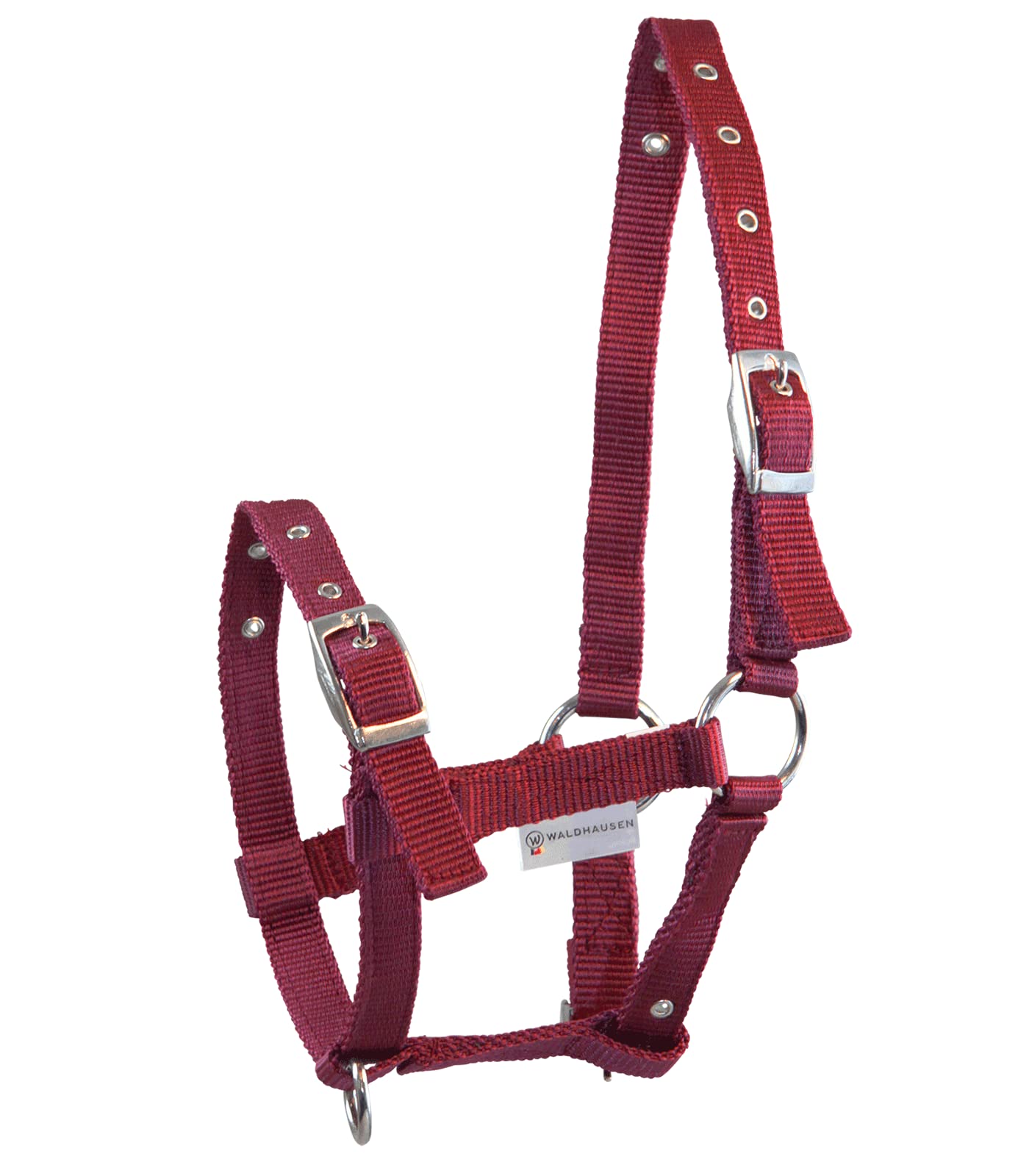 Equipride TRIPPLE HEADCOLLAR FOR FOALS FULLY ADJUSTABLE ON HEADPIECE AND NOSEBAND (Burgundy)