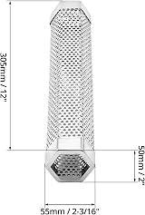 QWORK 12 Inch Stainless Steel Hexagonal Smoke Tube for Grills Pellet Hot Cold view 3