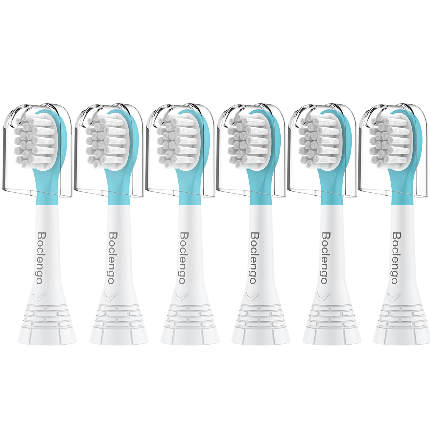 Photo 1 of Boclengo Kids Replacement Heads for Philips Sonicare Kids Toothbrush Heads, for Phillips Sonic Care Kid Small Brush HX6032/94, HX6340,Soft Compact Brush Head for 3-7 Child,6 Pcs Blue