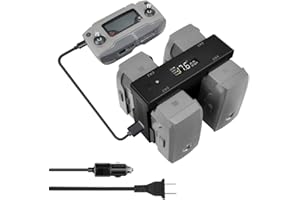 Hanatora Mavic 2 Zoom/Pro Battery Wall & Car Charger for DJI Mavic 2 Zoom/Pro Drone,5 in 1 Charging Hub with Charging,Discharging,Storage Charging