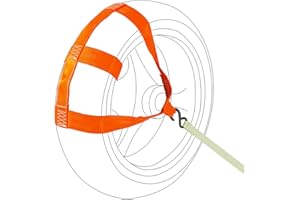 MOTO4U Universal Motorcycle Rear Wheel Tie down Strap in Orange