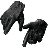 Milwaukee Leather SH887 Men's USA Deerskin Black Leather Unlined Lightweight Motorcycle Riders Gloves