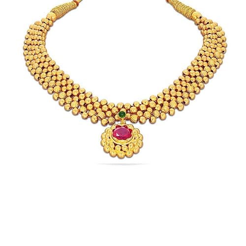 22KT Yellow Gold Choker Necklace for Women