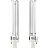 9-Watt PL-S TUV 2-Pin Base Light Bulb Compatible with Philips 325126 | 9W UV Bulb, 9 Watt UV Replacement Bulb, Used for Air Puri-fiers, House Filter UV-C Light System, Air Handler A/C Unit, 2 Pcs