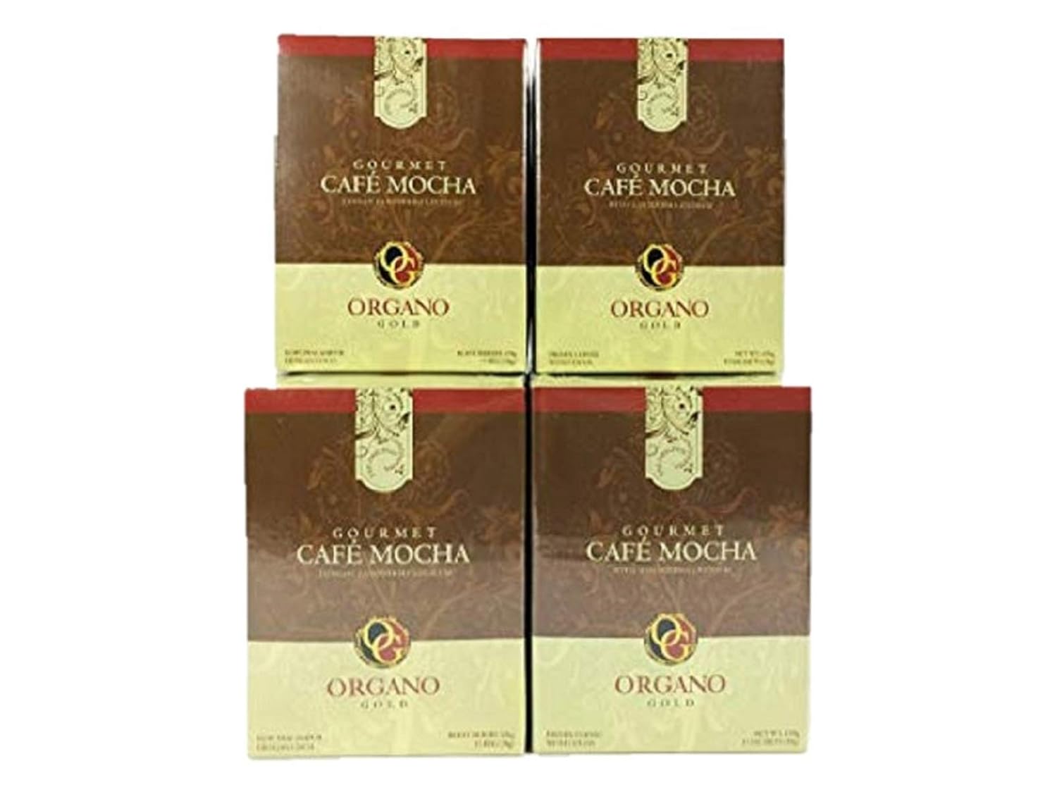 4 Box of Organo Gold Gourmet Cafe Mocha, 14.9 oz NET, 15