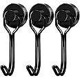 LOVIMAG Mug Hanger Hooks, 3 Pcs Magnetic Hooks 2025 Cruise Cabins Essentials Strong Heavy Duty Magnets Decorations Must Haves Travel Classroom Home Refrigerator Door Fridge Lanyards, Black